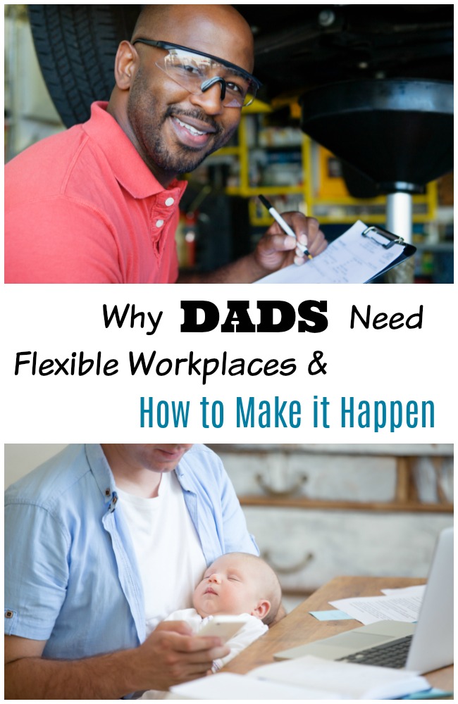 text reads: why dads need flexible workplaces and how to make it happen